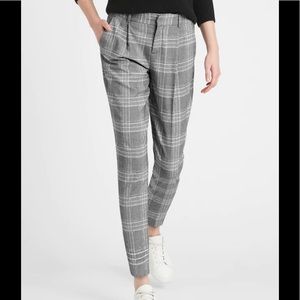 Banana Republic High Rise Tapered Plaid Pants